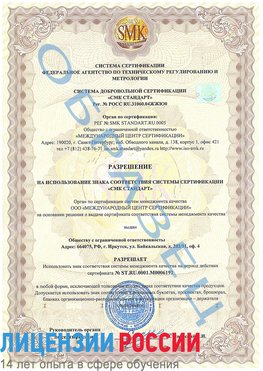 Образец разрешение Клин Сертификат ISO 50001